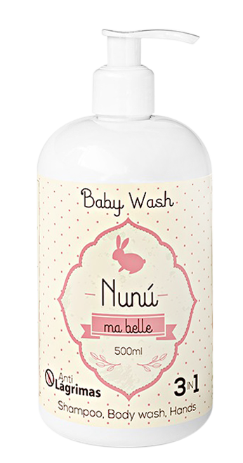 Botella Nunú Baby Wash Ma Belle 3 en 1 de 500 ml